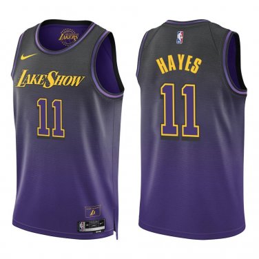 Lakers #11 Jaxson Hayes Black Purple City Swingman Jersey