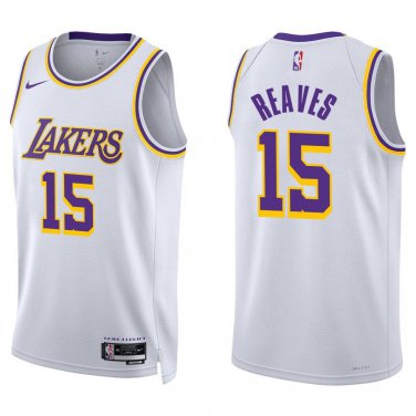 Lakers #15 Austin Reaves White Swingman Jersey