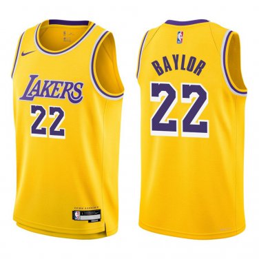 Lakers #22 Elgin Baylor Gold Swingman Jersey
