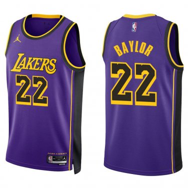 Lakers #22 Elgin Baylor Purple Swingman Jersey