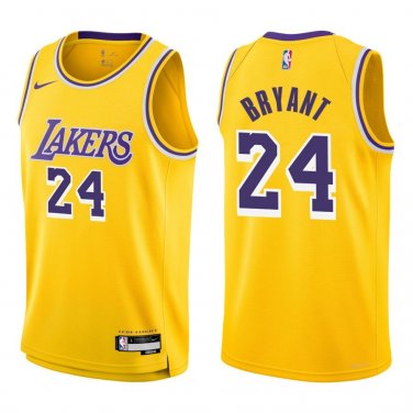 Lakers #24 Kobe Bryant Gold Swingman Jersey