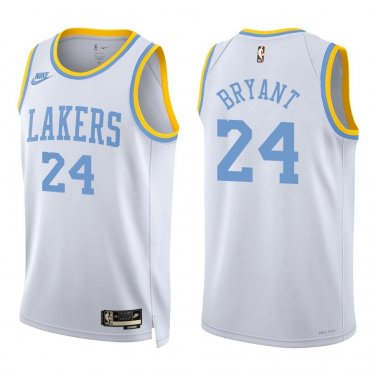 Lakers #24 Kobe Bryant White Classic Swingman Jersey