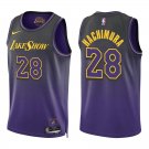 Lakers #28 Rui Hachimura Black Purple City Swingman Jersey