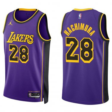 Lakers #28 Rui Hachimura Purple Swingman Jersey