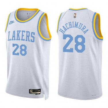 Lakers #28 Rui Hachimura White Classic Swingman Jersey