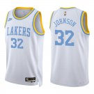 Lakers #32 Magic Johnson White Classic Swingman Jersey