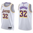 Lakers #32 Magic Johnson White Swingman Jersey