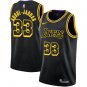 Lakers #33 Kareem Abdul-Jabbar Black Snake Swingman Jersey