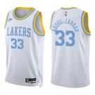 Lakers #33 Kareem Abdul-Jabbar White Classic Swingman Jersey