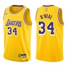 Lakers #34 Shaquille O'Neal Gold Swingman Jersey