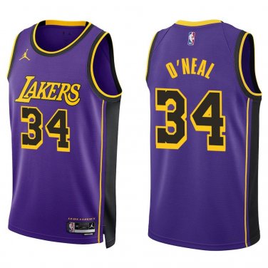 Lakers #34 Shaquille O'Neal Purple Swingman Jersey