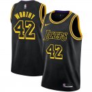 Lakers #42 James Worthy Black Snake Swingman Jersey