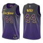 Lakers #44 Jerry West Black Purple City Swingman Jersey