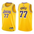 Lakers #77 Luka Doncic Gold Swingman Jersey