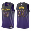 Lakers #99 George Mikan Black Purple City Swingman Jersey