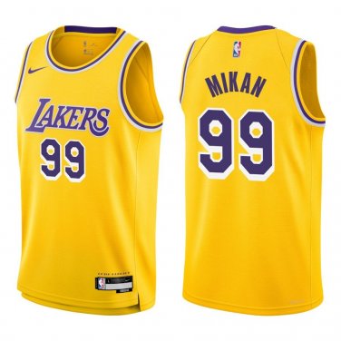 Lakers #99 George Mikan Gold Swingman Jersey