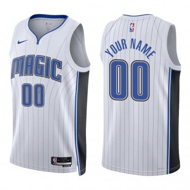 Magic #00 Custom Name And Number White Swingman Jersey
