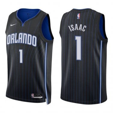 Magic #1 Jonathan Isaac Black Swingman Jersey