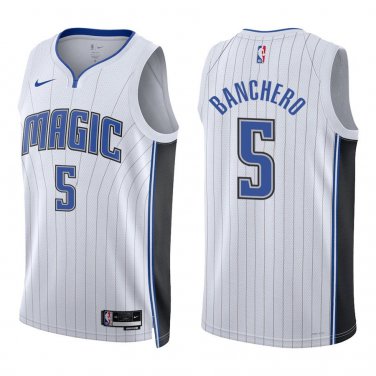Magic #5 Paolo Banchero White Swingman Jersey