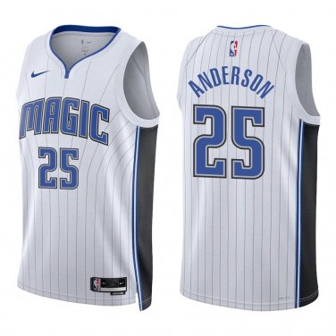 Magic #25 Nick Anderson White Swingman Jersey