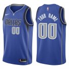 Mavericks #00 Custom Name And Number Royal Blue Swingman Jersey