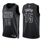 Nets #15 Vince Carter Black Statement Swingman Jersey