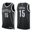 Nets #15 Vince Carter Black Swingman Jersey