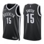 Nets #15 Vince Carter Black Swingman Jersey