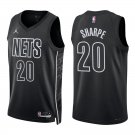 Nets #20 Day'Ron Sharpe Black Statement Swingman Jersey
