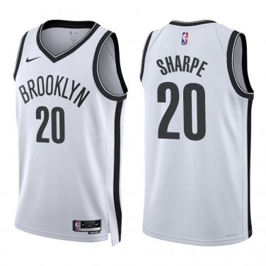 Nets #20 Day'Ron Sharpe White Swingman Jersey