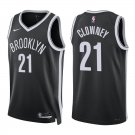 Nets #21 Noah Clowney Black Swingman Jersey