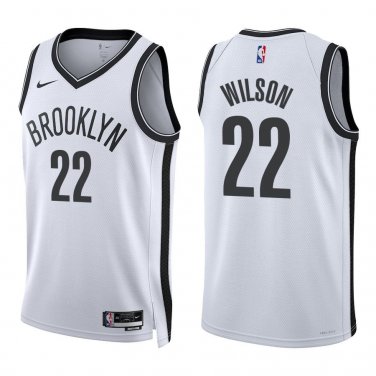 Nets #22 Jalen Wilson White Swingman Jersey
