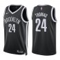 Nets #24 Cam Thomas Black Swingman Jersey
