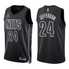 Nets #24 Richard Jefferson Black Statement Swingman Jersey