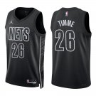 Nets #26 Drew Timme Black Statement Swingman Jersey