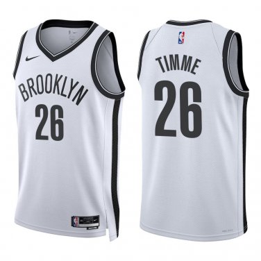 Nets #26 Drew Timme White Swingman Jersey