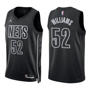 Nets #52 Buck Williams Black Statement Swingman Jersey
