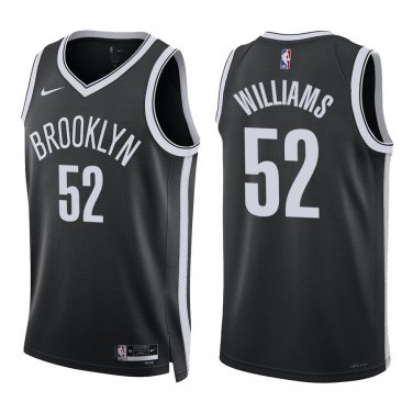 Nets #52 Buck Williams Black Swingman Jersey