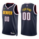 Nuggets #00 Custom Name And Number Navy Swingman Jersey