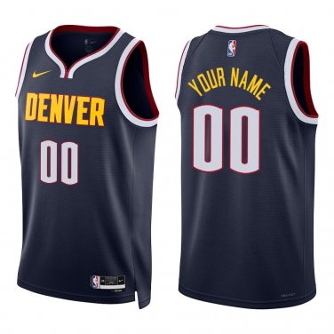 Nuggets #00 Custom Name And Number Navy Swingman Jersey