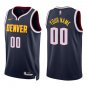 Nuggets #00 Custom Name And Number Navy Swingman Jersey
