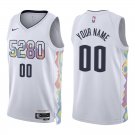 Nuggets #00 Custom Name And Number White City Swingman Jersey