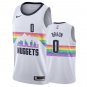 Nuggets #0 Christian Braun White Rainbow Swingman Jersey