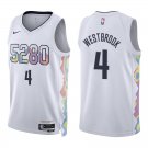Nuggets #4 Russell Westbrook White City Swingman Jersey