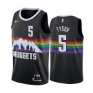 Nuggets #5 Hunter Tyson Black Rainbow Swingman Jersey