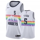 Nuggets #5 Hunter Tyson White Rainbow Swingman Jersey