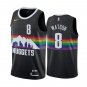 Nuggets #8 Peyton Watson Black Rainbow Swingman Jersey