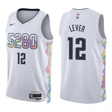 Nuggets #12 Fat Lever White City Swingman Jersey