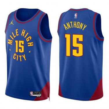 Nuggets #15 Carmelo Anthony Royal Blue Swingman Jersey