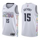 Nuggets #15 Carmelo Anthony White City Swingman Jersey